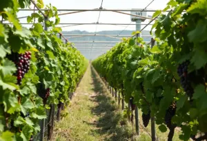 Advanced irrigation technology utilized in vineyards