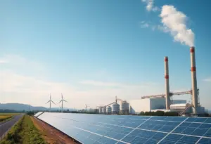 Alcoa aluminum production plant powered by renewable energy in Massena, NY.