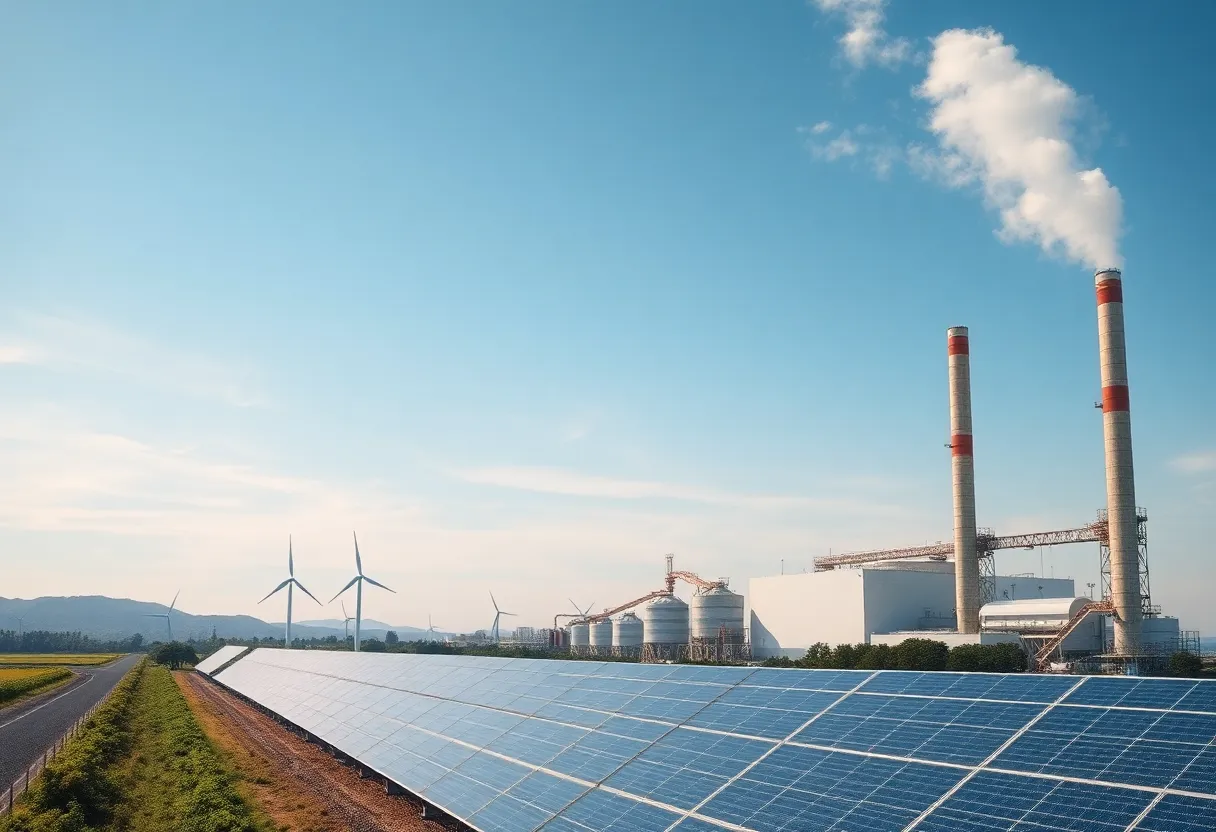 Alcoa aluminum production plant powered by renewable energy in Massena, NY.