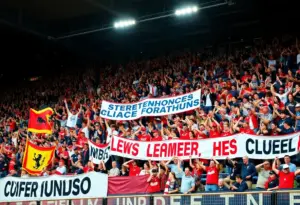 Fans supporting the Buffalo Bills at Highmark Stadium.