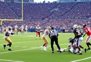 Buffalo Bills players on the field during a game