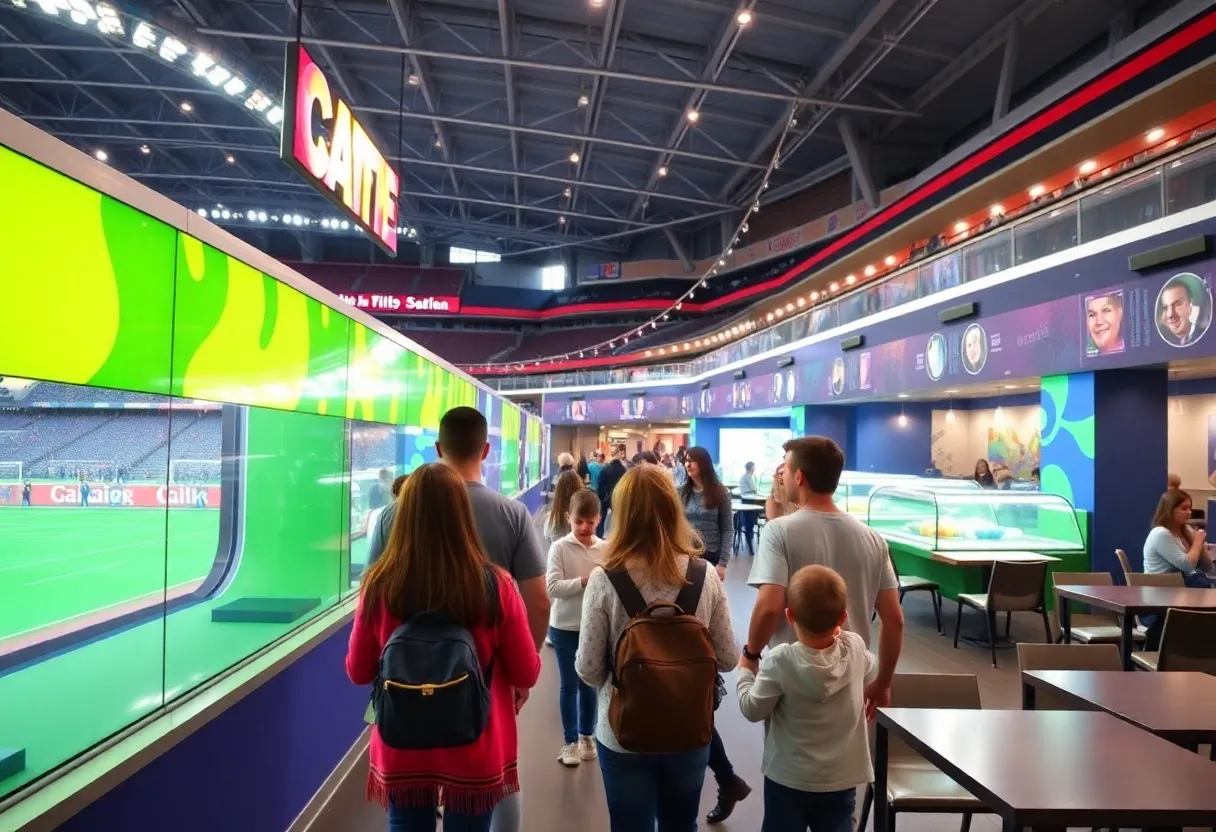 Interactive family-friendly zone at the Buffalo Bills stadium