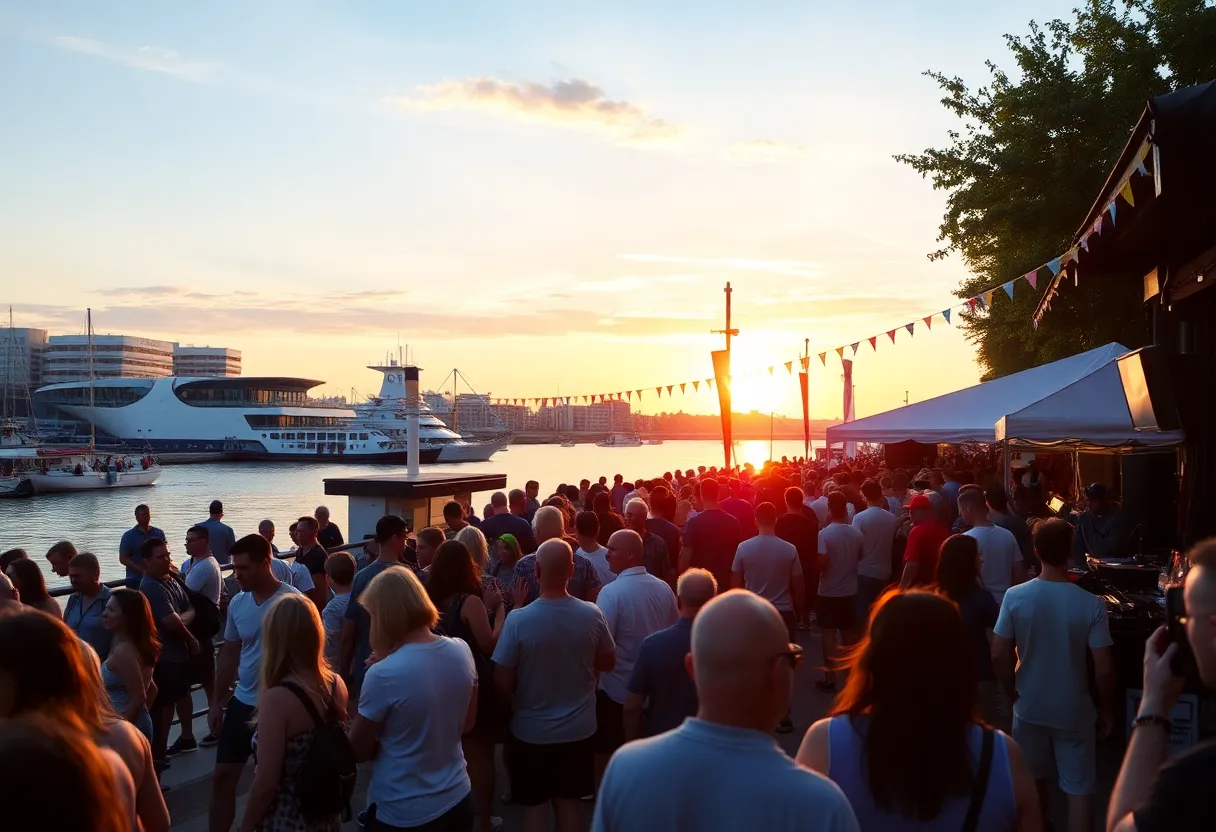 Crowd enjoying the Buffalo Blues Festival at Canalside