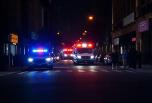 Scene of a pedestrian crash in Buffalo