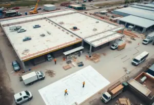 Construction site of a new commissary kitchen for Buffalo Public Schools