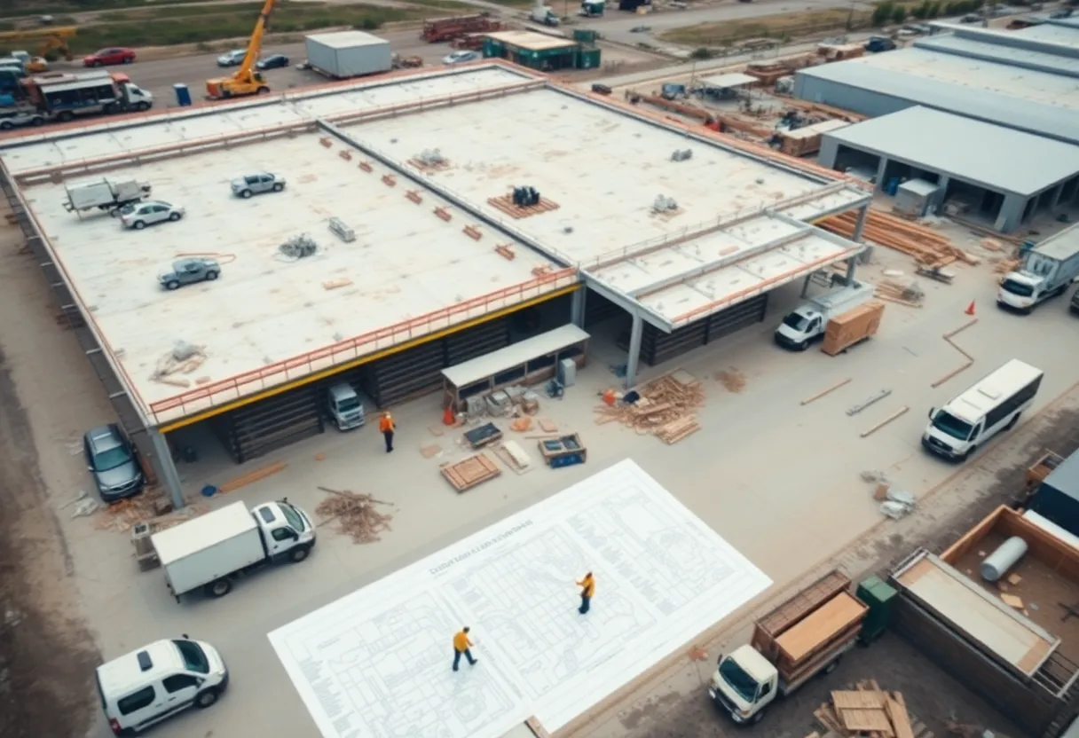 Construction site of a new commissary kitchen for Buffalo Public Schools
