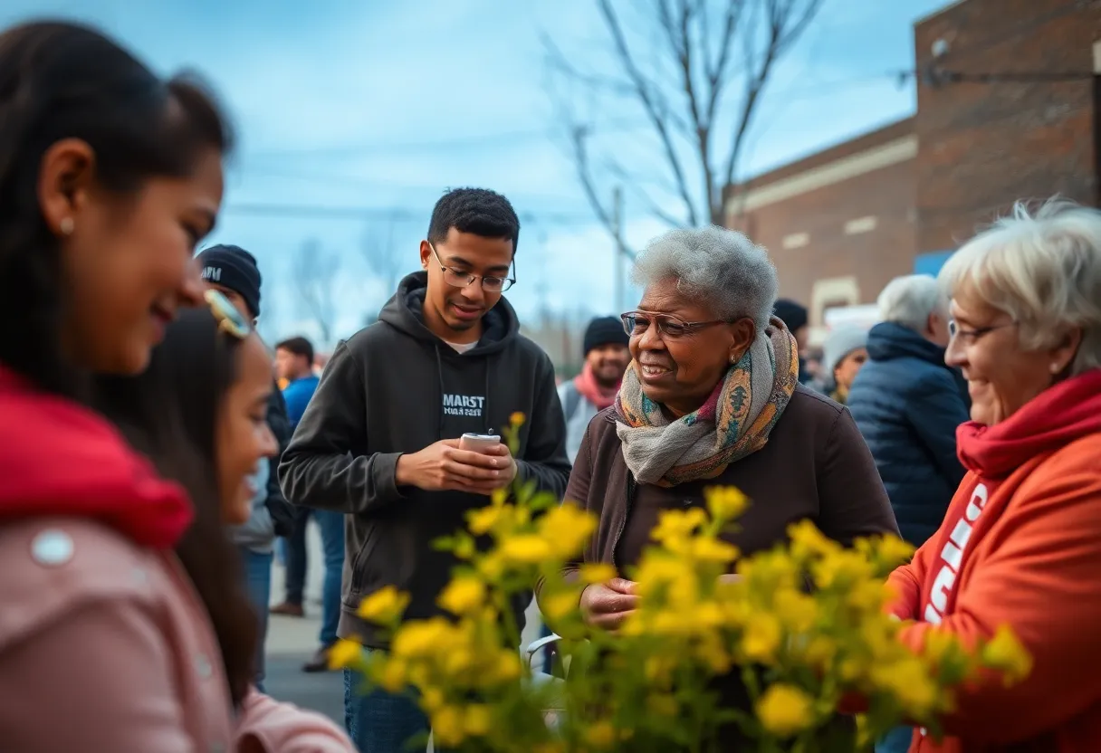 Community members engaging in volunteer services supporting youth and seniors in Buffalo.