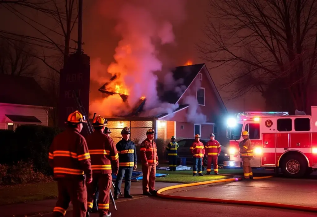 Emergency responders at the scene of a domestic violence incident in Buffalo