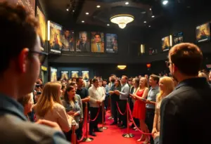 Crowd at a red carpet film premiere in Buffalo