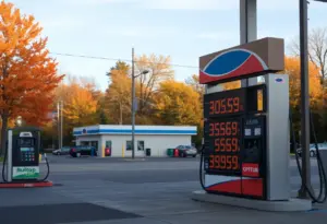 Gas prices at a Buffalo gas station