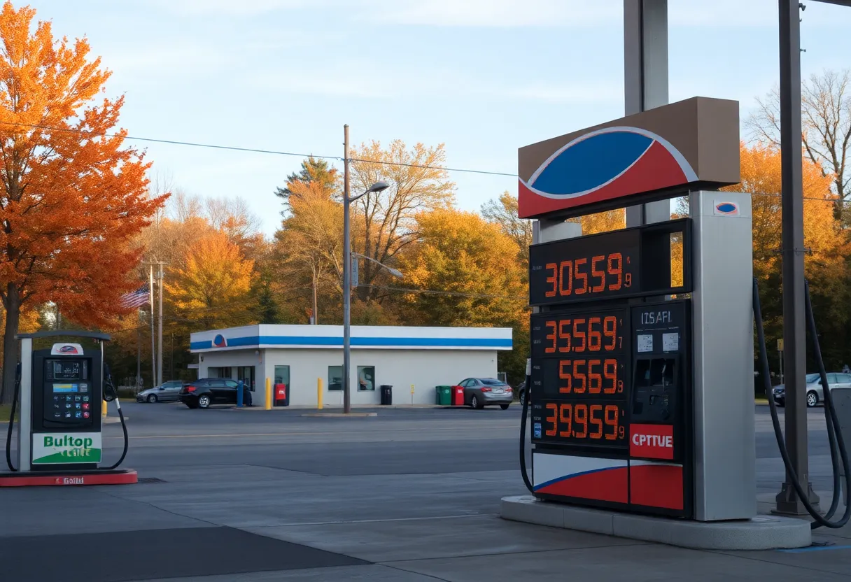 Gas prices at a Buffalo gas station