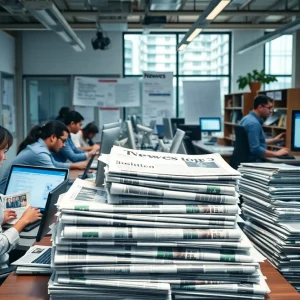 Image depicting the Buffalo News office with digital media focus.