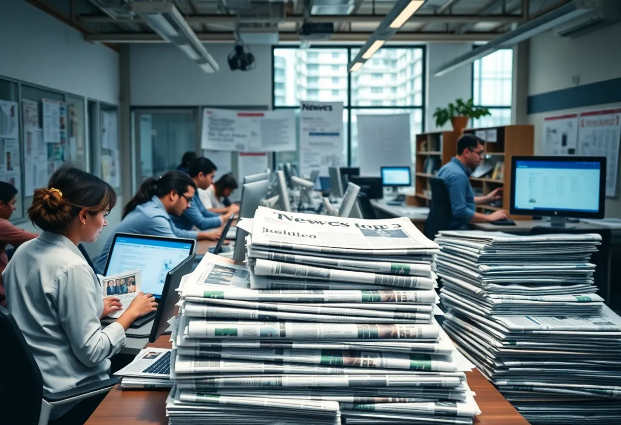 Image depicting the Buffalo News office with digital media focus.