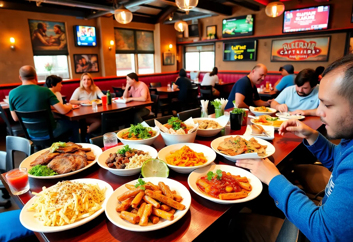 Diverse dishes from Buffalo Restaurant Week displayed at a local restaurant.