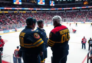 First responders attending a Buffalo Sabres game