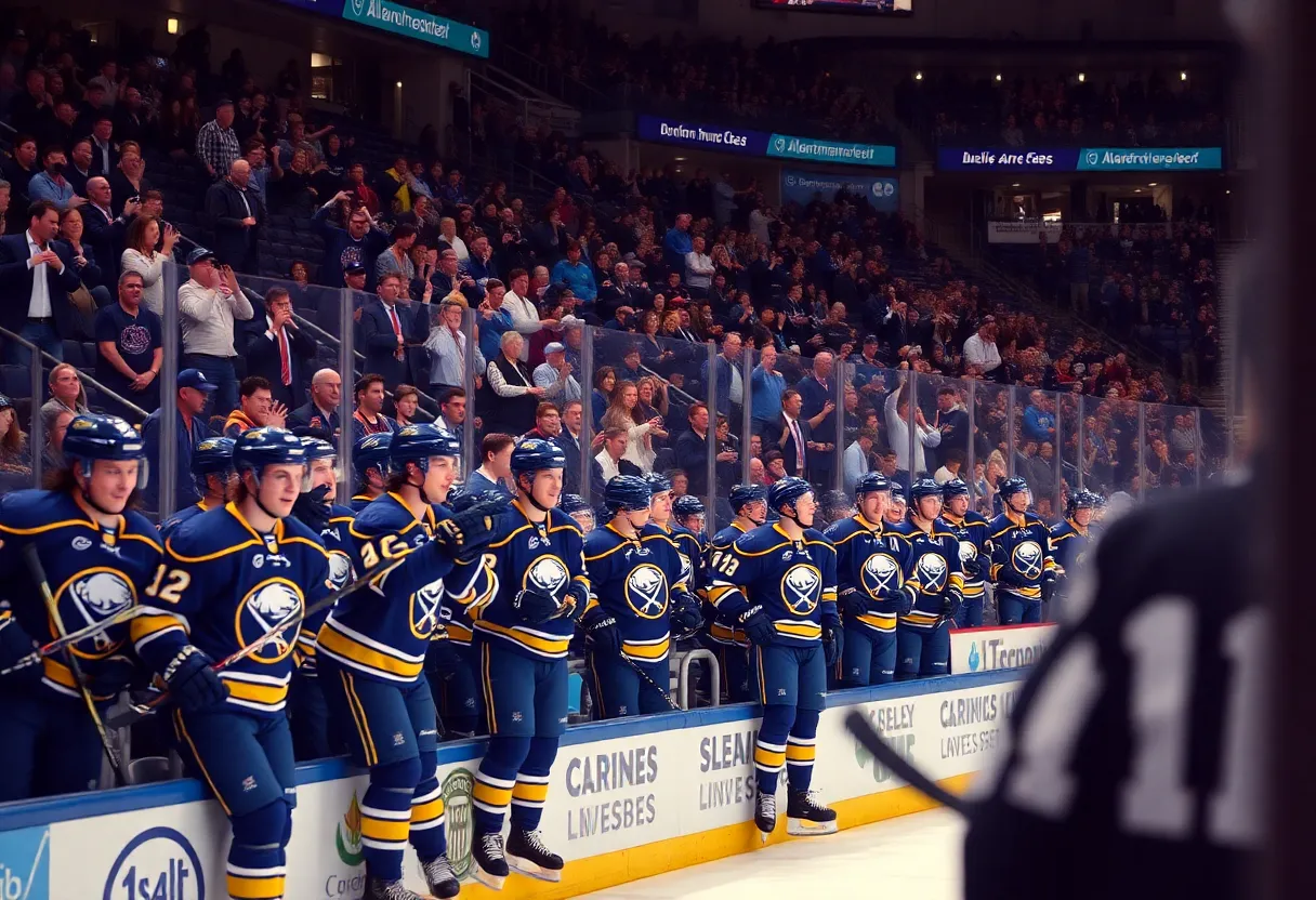 Buffalo Sabres game highlighting the absence of a key goalie
