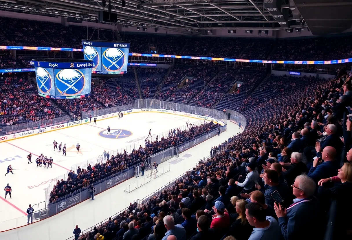Buffalo Sabres arena filled with cheering fans
