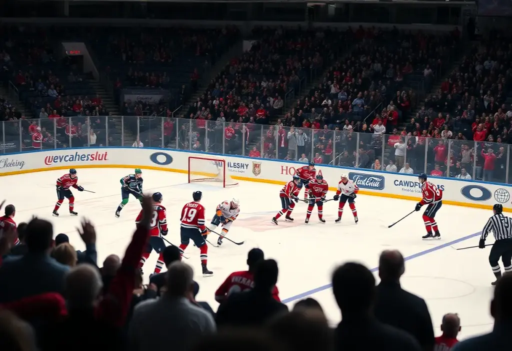 Buffalo Sabres playing against Toronto Maple Leafs at KeyBank Center