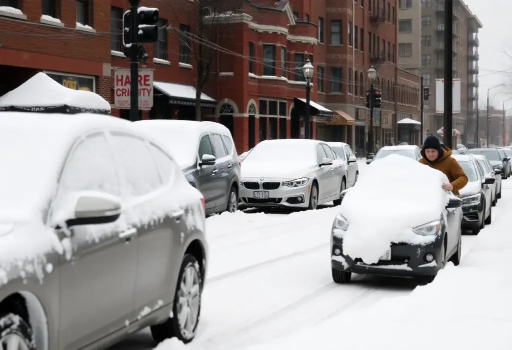 Residents preparing for winter weather in Buffalo, recalling the 2006 snowstorm.