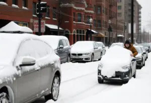 Residents preparing for winter weather in Buffalo, recalling the 2006 snowstorm.