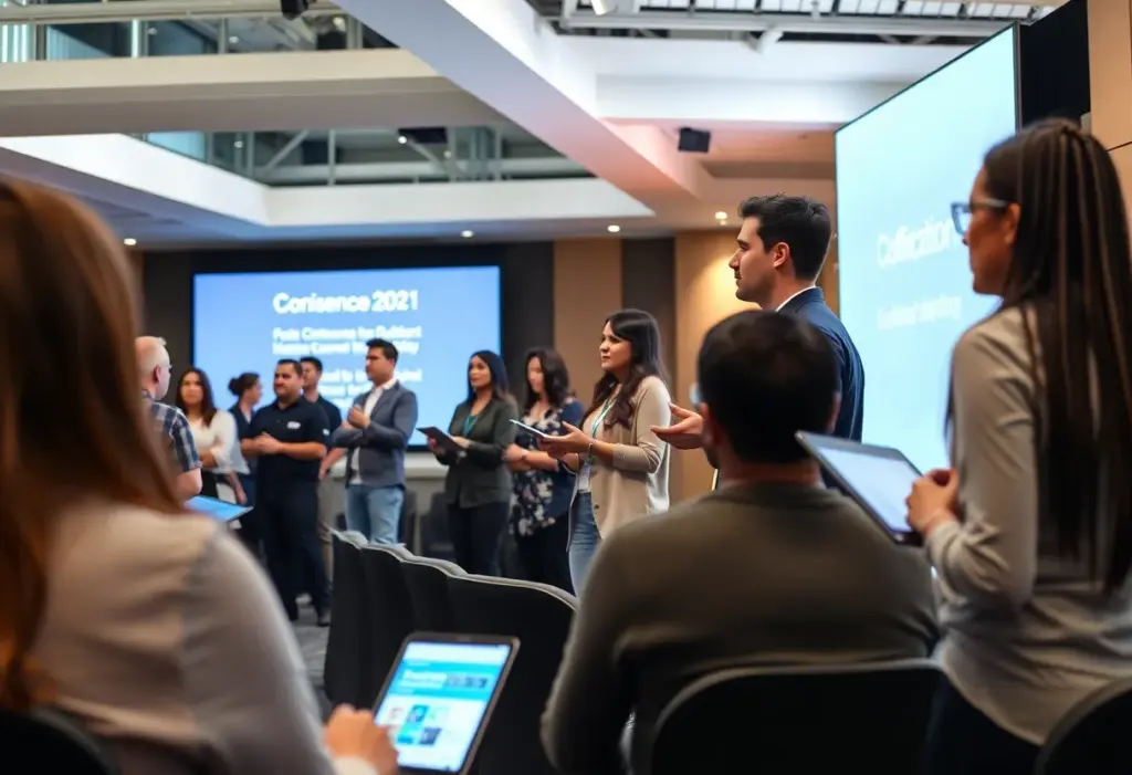 Entrepreneurs pitching at the 43North competition finals in Buffalo