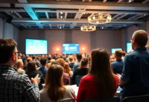 Entrepreneurs presenting innovative startup ideas at 43North finals week in Buffalo
