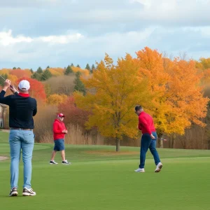 Golfers from Buffalo State Bengals competing at SUNYAC Fall Classic