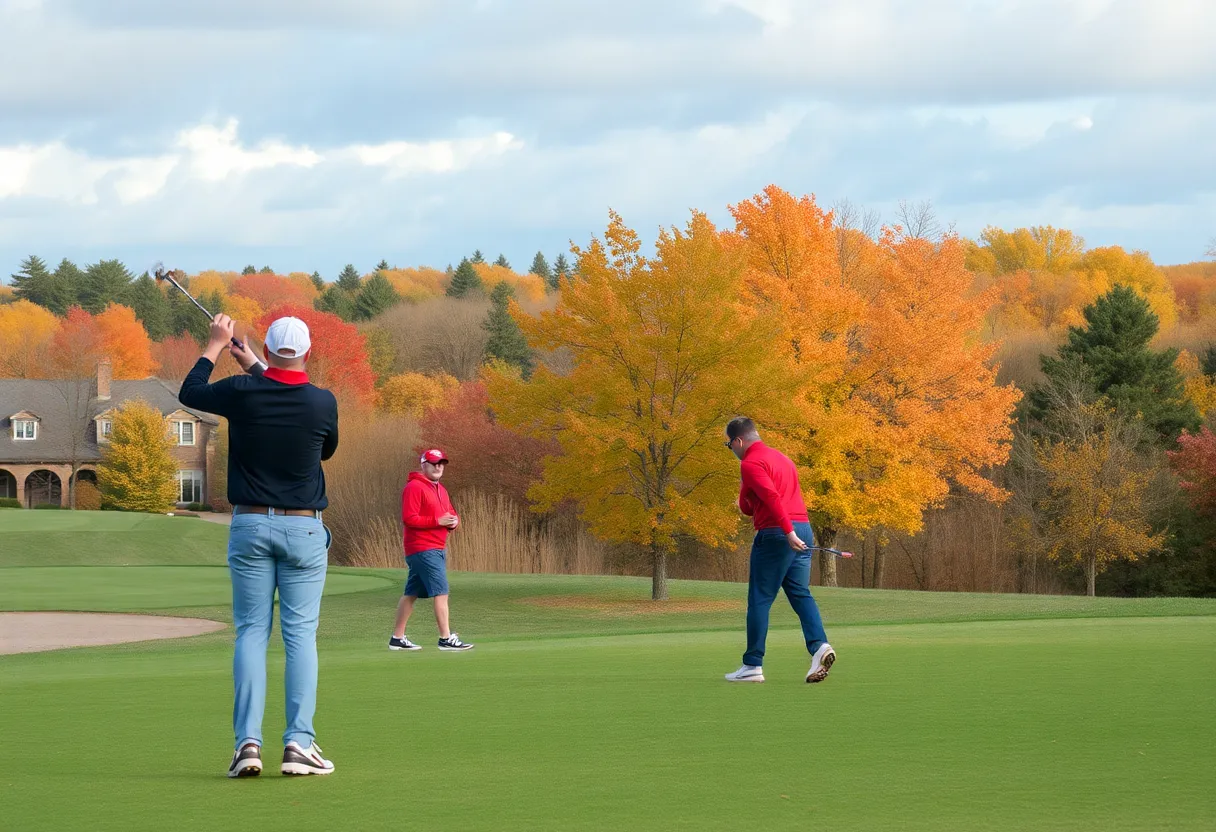 Golfers from Buffalo State Bengals competing at SUNYAC Fall Classic