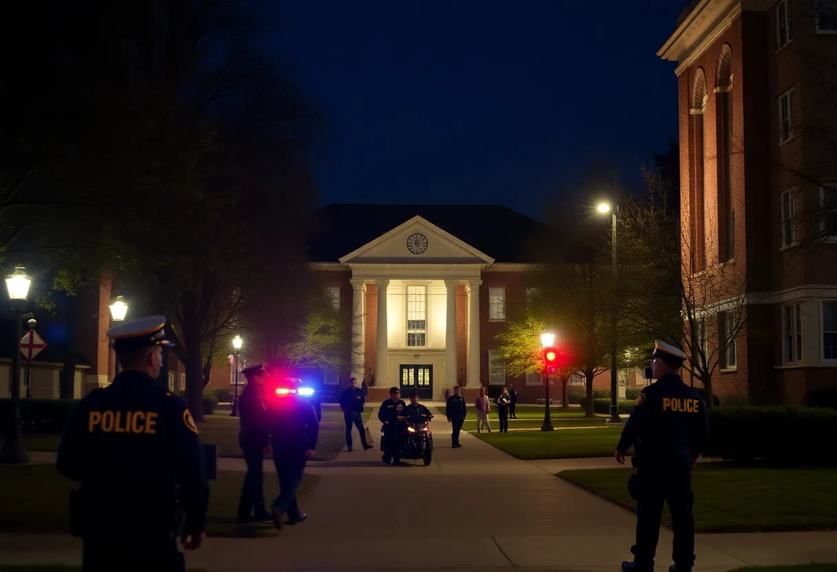 Emergency services responding to a shooting near Buffalo State University.
