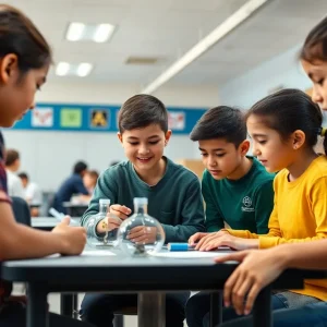 Buffalo students participating in STEM education activities