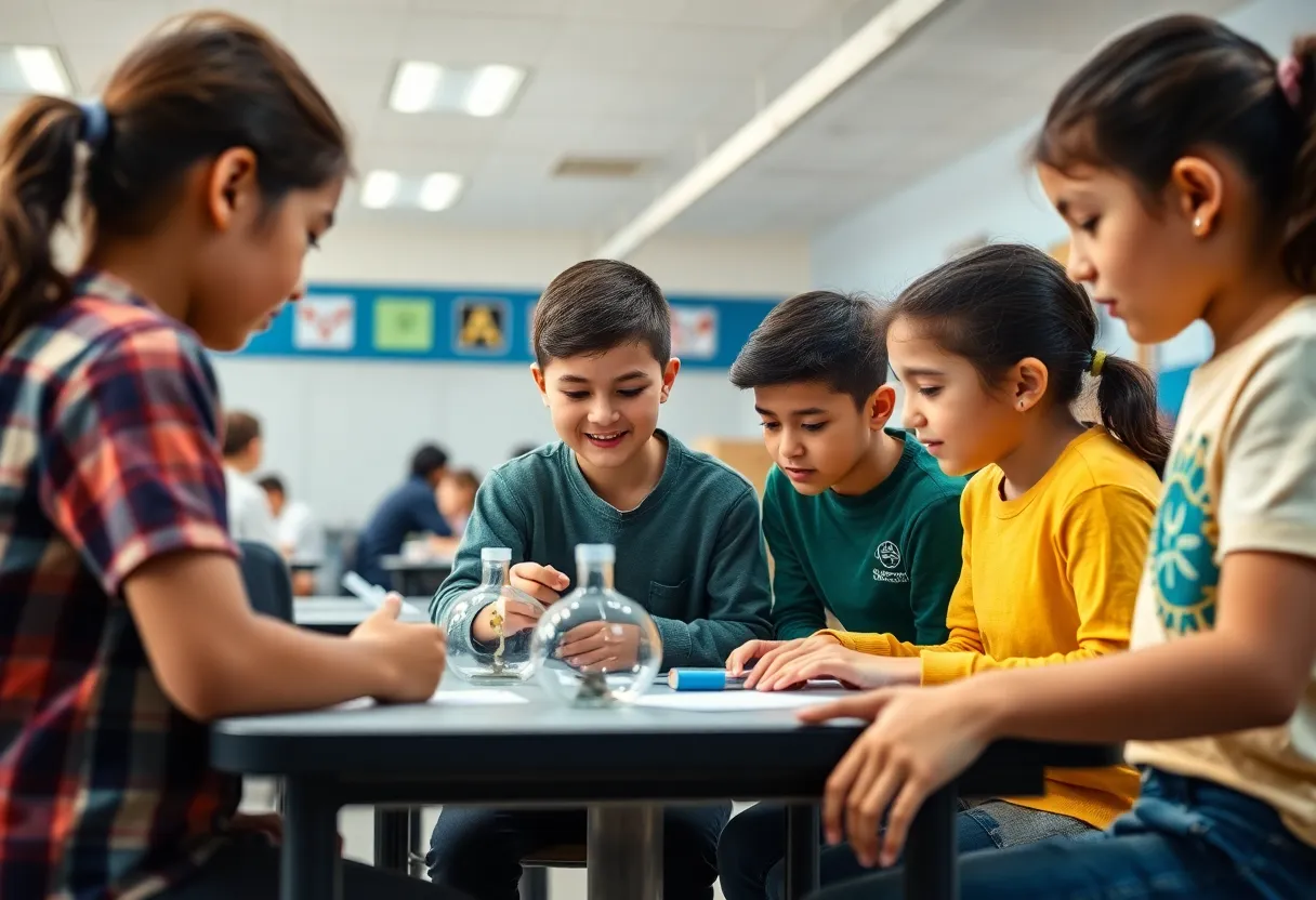 Buffalo students participating in STEM education activities
