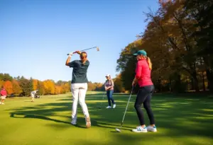 A scenic view of River Bend Golf Course during the Buffalo Women's Open