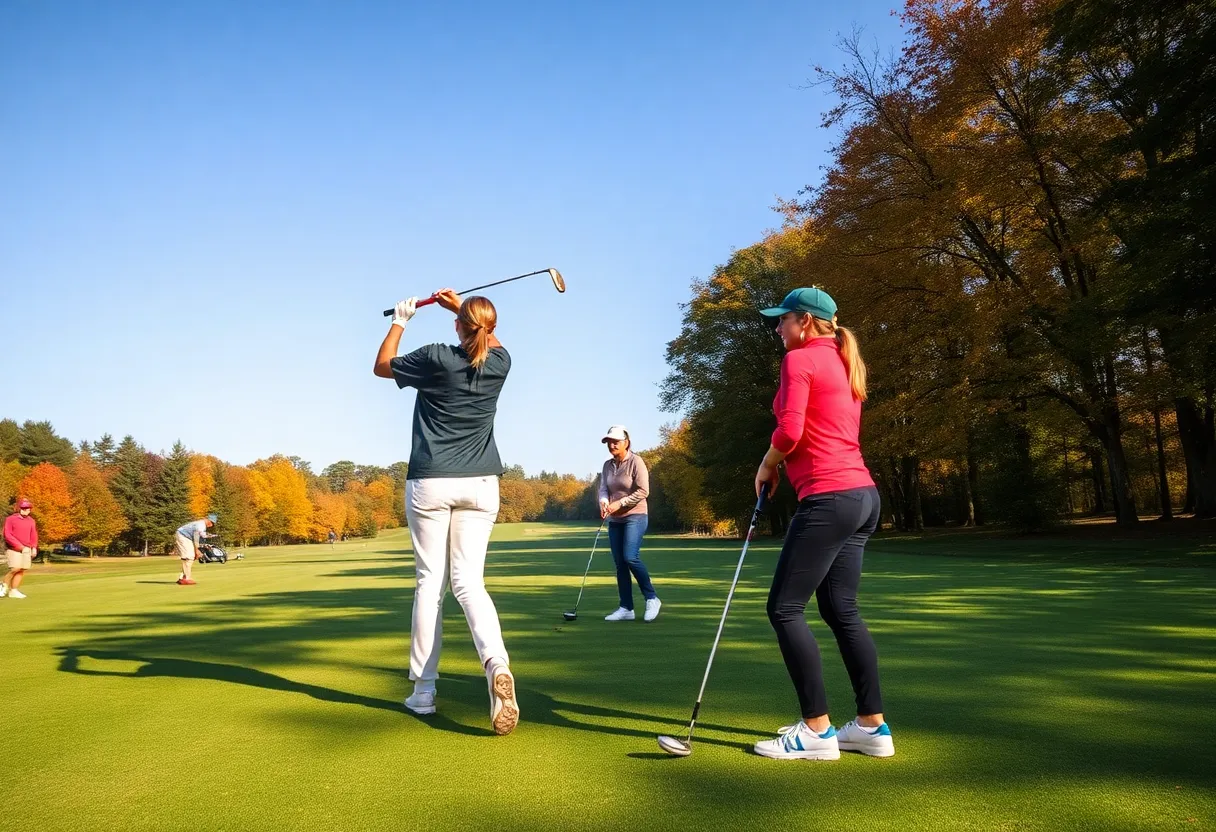A scenic view of River Bend Golf Course during the Buffalo Women's Open