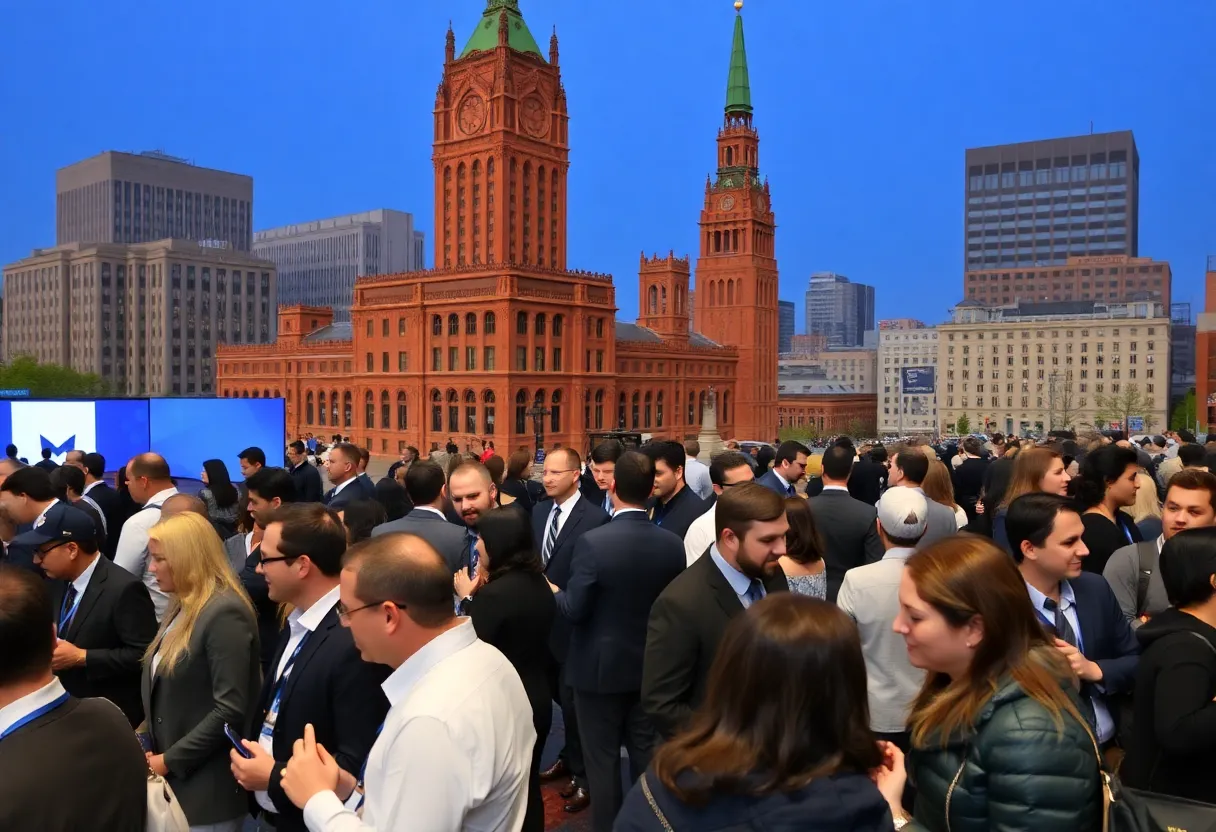 Diverse professionals networking at the Buffalo Workforce Summit 2026.