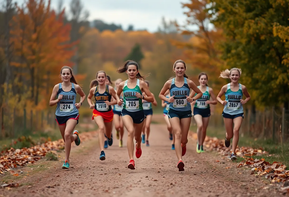 Canisius women's cross country team competing at the Alumni Classic.