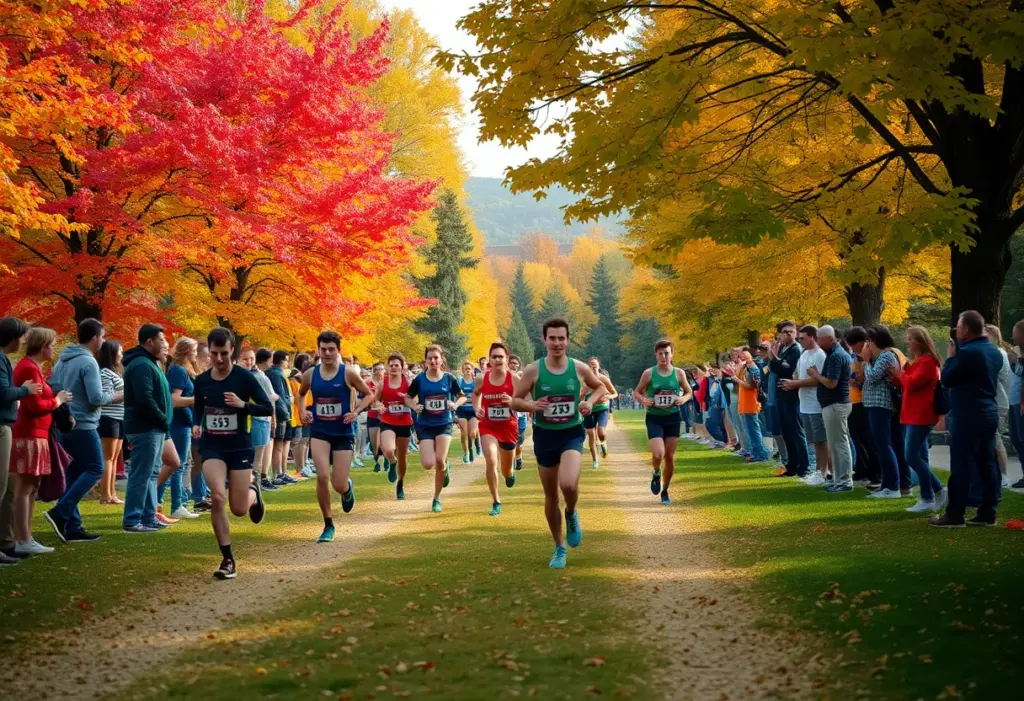 Runners from Canisius University competing in cross country race