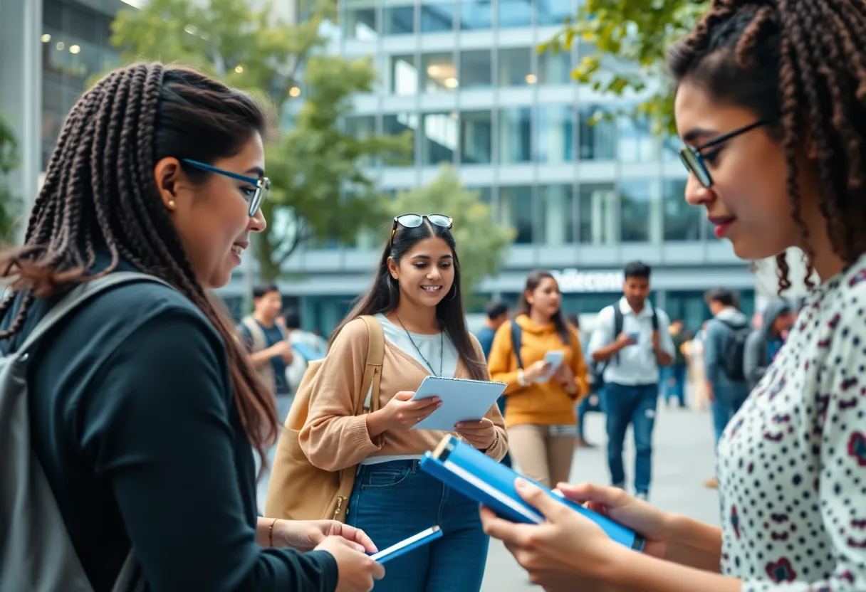 Students on Canisius University campus engaging in educational activities