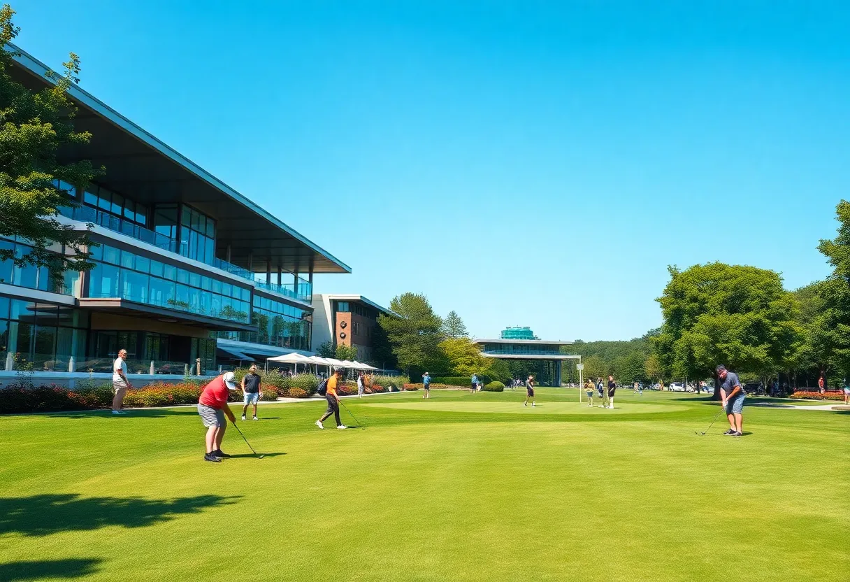 An overview of Cazenovia Park Golf Course featuring modernized amenities and diverse golfers.