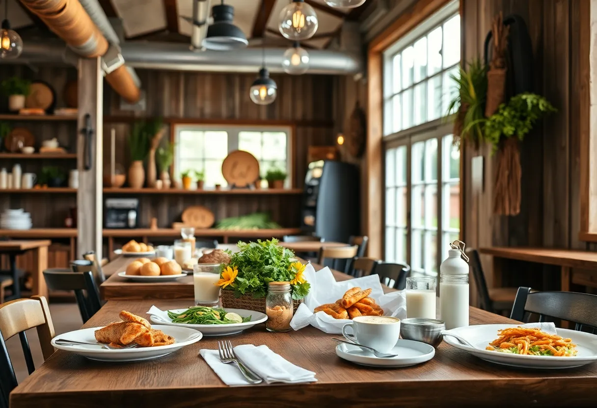 Farm-to-table dining experience at Cluck Cluck Moo Moo restaurant
