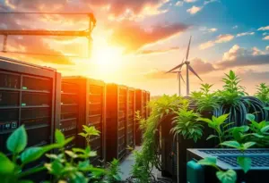 Cryptocurrency mining operations with renewable energy elements