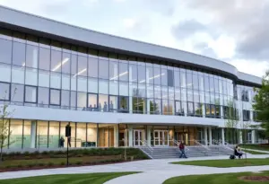 Architectural rendering of D'Youville University's new medical school in Buffalo