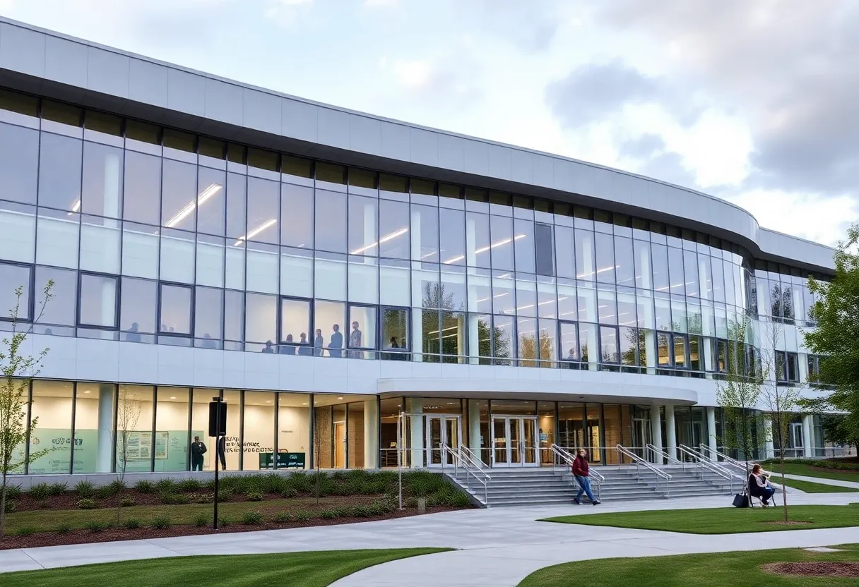Architectural rendering of D'Youville University's new medical school in Buffalo