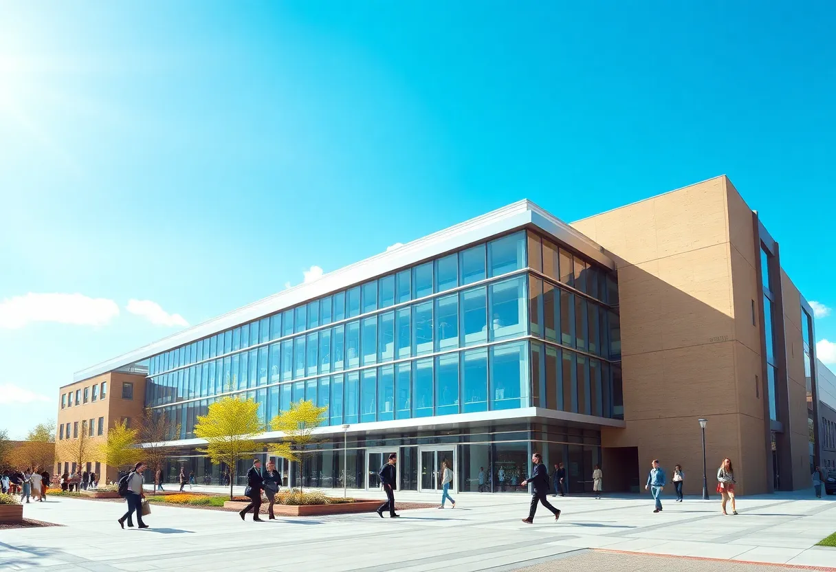 Architectural rendering of D'Youville University medical school campus