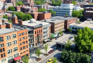 Conceptual rendering of Ellicott Street development in Buffalo, NY.