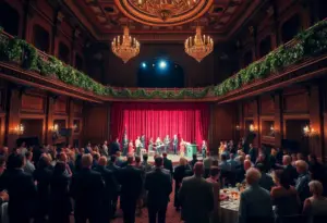 Gala event in a theater celebrating community leaders