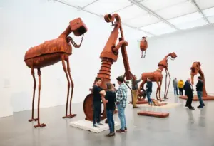 Interactive multimedia exhibit on labor and endurance at Burchfield Penney Art Center