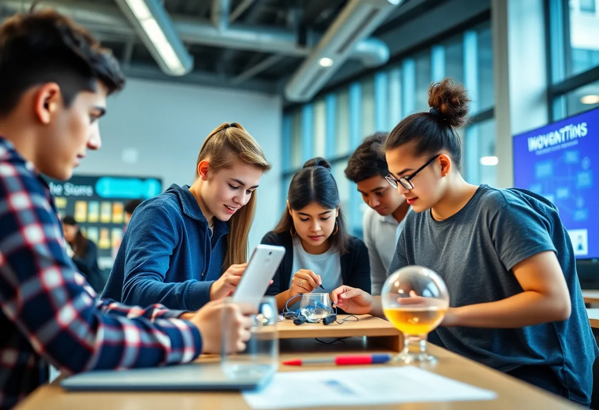 Students participating in innovative training at Golisano Institute.