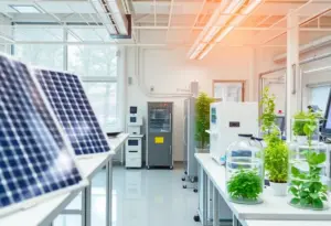 Interior of the Golisano Institute's state-of-the-art laboratory for renewable energy research.