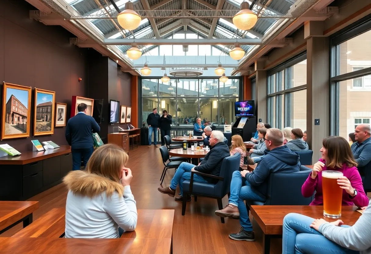 Residents enjoying various indoor activities in Buffalo on a rainy day.