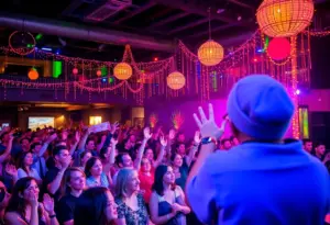 Final celebration at The Little Club filled with patrons sharing memories.